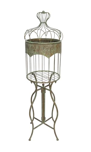 Dekokäfig Vogelhaus, Metall, abnehmbare Krone Maße: Ø 33 x 110 cm, einfache Selbstmontage von FRANK FLECHTWAREN
