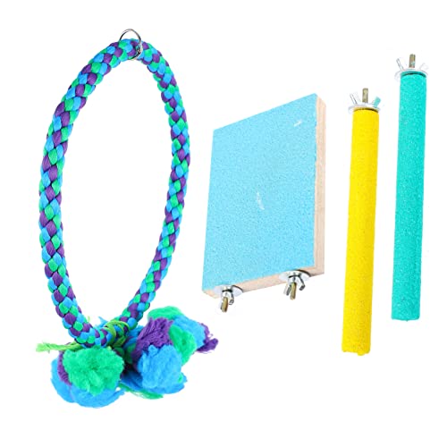 FRCOLOR 1 Papagei Sprungbrett Vögel Stehen Plattform Vogelseilstangen Spielzeug Zum Beißen Von Papageien Papageien-hängespielzeug Sittich Grind Stick Vogelfüße Baumwollseil FRCOLOR 1 Papagei Sprungbrett Vögel Stehen Plattform Vogelseilstangen Spielzeug Zum Beißen Von Papageien Papageien-hängespielzeug Sittich Grind Stick Vogelfüße Baumwollseil von FRCOLOR