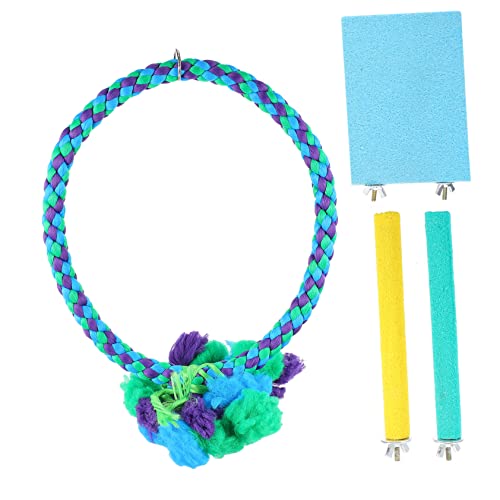 FRCOLOR 1satz Vogelspielzeug Für Papageien Teiliges Kauspielzeug Mit Schleifsticks Baumwollschaukel Und Krallenpflege Für Sittiche Nymphensittiche Und Andere Vögel FRCOLOR 1satz Vogelspielzeug Für Papageien Teiliges Kauspielzeug Mit Schleifsticks Baumwollschaukel Und Krallenpflege Für Sittiche Nymphensittiche Und Andere Vögel von FRCOLOR