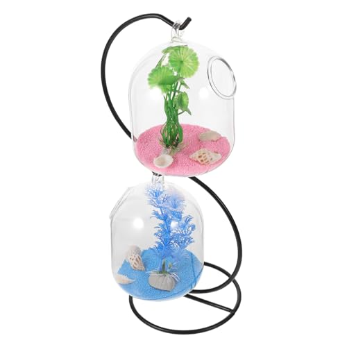 FRCOLOR 1satz Hängendes Glas-Aquarium Mit Eisenständer Mini-glasfischtank Für Betta-Fische Und Aquarienpflanzen Transparenter Tisch-Aquarium Für Einfache Installation Und Pflege Inkl FRCOLOR 1satz Hängendes Glas-Aquarium Mit Eisenständer Mini-glasfischtank Für Betta-Fische Und Aquarienpflanzen Transparenter Tisch-Aquarium Für Einfache Installation Und Pflege Inkl von FRCOLOR