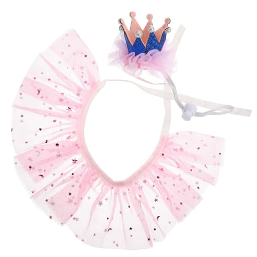 FRCOLOR Katzenhalsband Für Kurzhaarige Haustiere Entzückendes Prinzessinnen-mützen-schal-Set Haustier- -Halsband Und Mütze Festliches Haustier-Accessoire FRCOLOR Katzenhalsband Für Kurzhaarige Haustiere Entzückendes Prinzessinnen-mützen-schal-Set Haustier- -Halsband Und Mütze Festliches Haustier-Accessoire von FRCOLOR