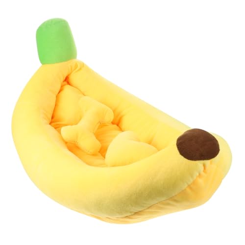 FRCOLOR Material Haustiernest Warmes Nest Für Indoor-Katzen Hunde Cartoon Banana Hundebett FRCOLOR Material Haustiernest Warmes Nest Für Indoor-Katzen Hunde Cartoon Banana Hundebett von FRCOLOR