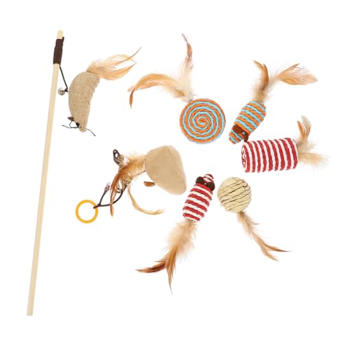 FRCOLOR 1 Satz Katzen-Teaser Verschleißfeste Katzenangel Kleine Spielzeugtiere Welpenspielzeug Katzenspielzeug Für Wohnungskatzen Kauspielzeug Hölzern Geschenkbox Kätzchen FRCOLOR 1 Satz Katzen-Teaser Verschleißfeste Katzenangel Kleine Spielzeugtiere Welpenspielzeug Katzenspielzeug Für Wohnungskatzen Kauspielzeug Hölzern Geschenkbox Kätzchen von FRCOLOR