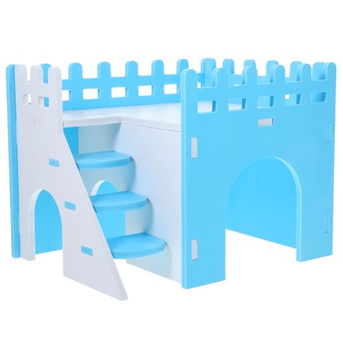 FRCOLOR 1 Satz Meerschweinchenheim Hamsterhaus Mit Leiter Mäuseplattform-übungsklettern Nistplatz Für Hamster Rennmaus Kletterleiter Eichhörnchen-ananasbett Kleines Sport PVC Versteck von FRCOLOR