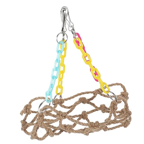 FRCOLOR 1 Satz Papagei Sommerhängematte Spielzeuge Vogelkäfig Klettervogelständer Schaukelspielzeug Papagei Vogelschaukel Für Nymphensittiche Der Vogel Hanfseil Papageienkäfig FRCOLOR 1 Satz Papagei Sommerhängematte Spielzeuge Vogelkäfig Klettervogelständer Schaukelspielzeug Papagei Vogelschaukel Für Nymphensittiche Der Vogel Hanfseil Papageienkäfig von FRCOLOR
