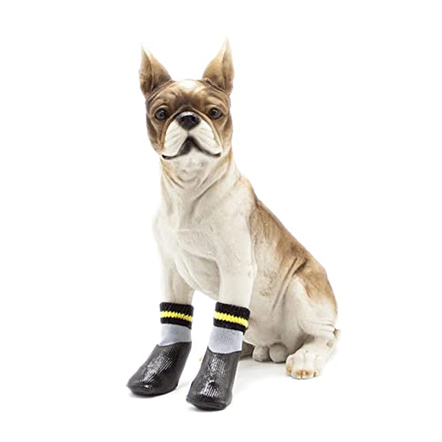 FRCOLOR Hundeschuhe Für Schnee Und Regen 4er-Pack Booties-socken Bequem Für Welpen Größe 7 Schwarz Hält Die Pfoten Warm Und Trocken FRCOLOR Hundeschuhe Für Schnee Und Regen 4er-Pack Booties-socken Bequem Für Welpen Größe 7 Schwarz Hält Die Pfoten Warm Und Trocken von FRCOLOR