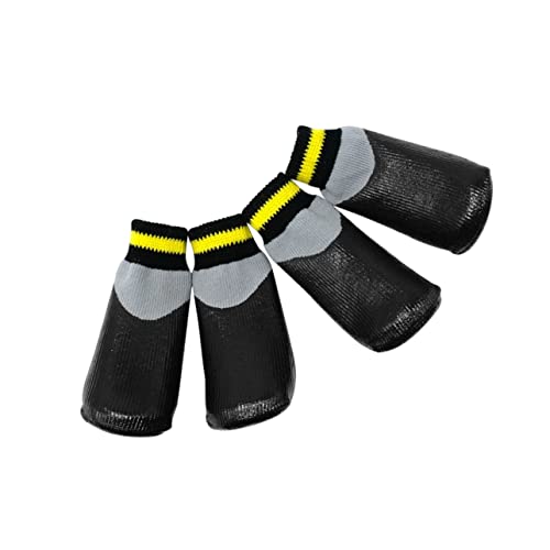 FRCOLOR Schützende Haustierschuhe Booties Socken Für Hunde Regen Schnee Größe 1 Schwarz Halten Die Pfoten Warm von FRCOLOR