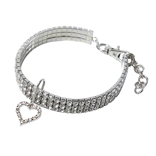 FRCOLOR Personalisierbare Haustierhalsband-Halskette Modischer Haustierschmuck Herz-Design und Kristall Geeignet für Katzen und Hunde Größe L FRCOLOR Personalisierbare Haustierhalsband-Halskette Modischer Haustierschmuck Herz-Design und Kristall Geeignet für Katzen und Hunde Größe L von FRCOLOR