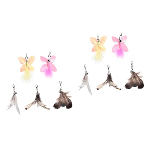 FRCOLOR 10 STK Ersatzkopf Für Katzenangel Katzenfederspielzeug Katze Zauberstab Nachfüllen Federersatz Für Katzenspielzeug Katzenfeder-Teaser Ersatz Für Katzenstab Plüsch Katze Und Singen FRCOLOR 10 STK Ersatzkopf Für Katzenangel Katzenfederspielzeug Katze Zauberstab Nachfüllen Federersatz Für Katzenspielzeug Katzenfeder-Teaser Ersatz Für Katzenstab Plüsch Katze Und Singen von FRCOLOR