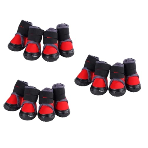 FRCOLOR 3er-Set – Hundeschuhe Warm Für Draußen Mit Greifern Rot Größe 45 Bequem Atmungsaktiv Für Haustiere 4 Stück X 3 FRCOLOR 3er-Set – Hundeschuhe Warm Für Draußen Mit Greifern Rot Größe 45 Bequem Atmungsaktiv Für Haustiere 4 Stück X 3 von FRCOLOR
