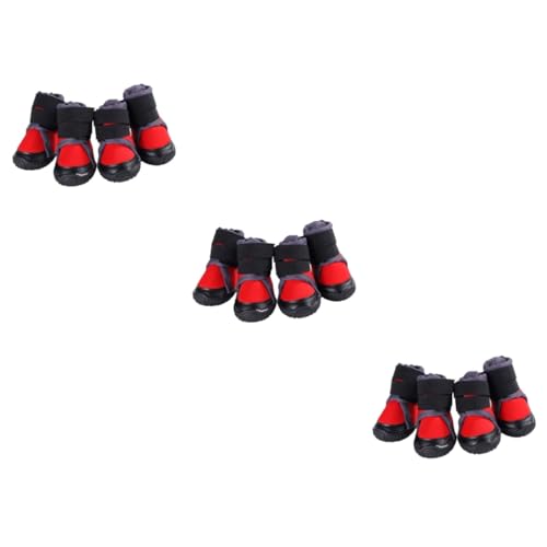 12 STK hundeschuhe Hundestiefel Outdoor-Schuhe für Haustiere Hundepfotenschutz Hund warme Schuhe Haustier warme Schuhe Outdoor-Schuhe für Hunde Sport Haustierschuhe Haustierzubehör von FRCOLOR