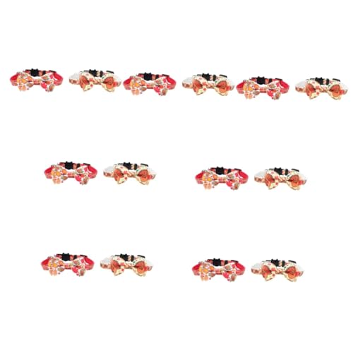 FRCOLOR 14 STK Haustierhalsband Thanksgiving-hundehalsbänder Halskette Mit Katzenband Hundehalsband Aus Nylonband Hundehalsband Glocke Katze Fliege Glocke Polyester Hündchen Katzenzubehör von FRCOLOR