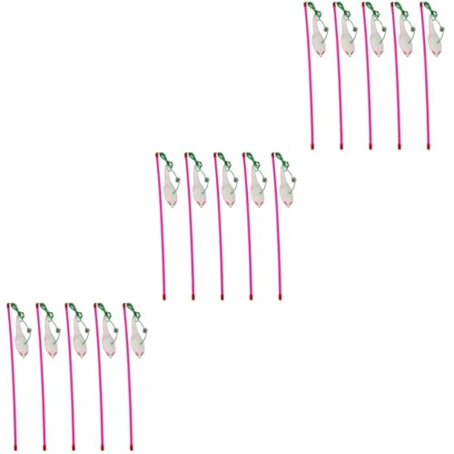 FRCOLOR 3sets Interaktives Katzenspielzeug Plüsch Katze Teaser Stick Für Kätzchen Spaß Training 5 Stücke * 3 FRCOLOR 3sets Interaktives Katzenspielzeug Plüsch Katze Teaser Stick Für Kätzchen Spaß Training 5 Stücke * 3 von FRCOLOR