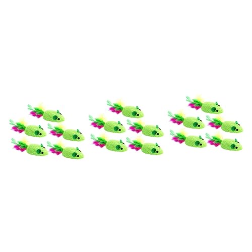 FRCOLOR 15 STK Tierspielzeug Katzenrasseln Mäuse Spielzeug für Kätzchen grüne interaktives Spielzeug catchring Spielzeuge Katze gewebtes Mausspielzeug gewebte Haustier Katze FRCOLOR 15 STK Tierspielzeug Katzenrasseln Mäuse Spielzeug für Kätzchen grüne interaktives Spielzeug catchring Spielzeuge Katze gewebtes Mausspielzeug gewebte Haustier Katze von FRCOLOR