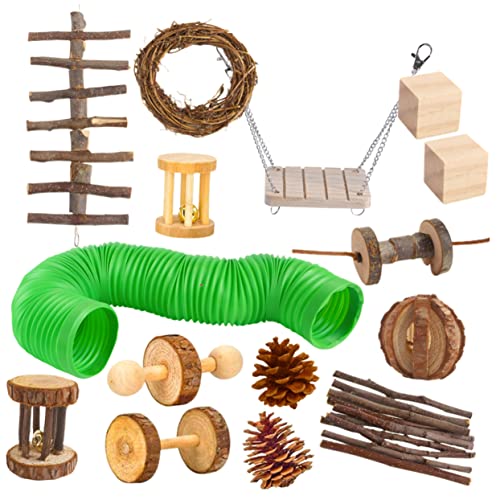 FRCOLOR 15stücke Teiliges Holzspielzeug-Set Für Hamster Praktisches Spielzeug Für Kleintiere Zum Spielen Klettern Und Zähneputzen Für Hamster Meerschweinchen Und Andere Haustiere FRCOLOR 15stücke Teiliges Holzspielzeug-Set Für Hamster Praktisches Spielzeug Für Kleintiere Zum Spielen Klettern Und Zähneputzen Für Hamster Meerschweinchen Und Andere Haustiere von FRCOLOR