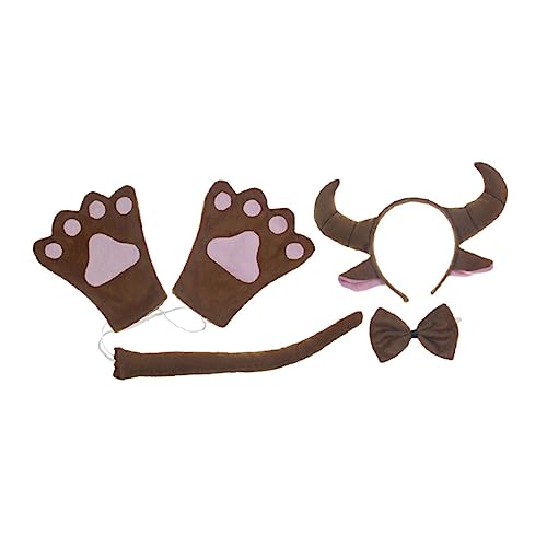 FRCOLOR Tierkostüm Satz für Kinder Cartoon Tiere Cosplay Stirnband mit Hörnern Lustiges Zubehör für Halloween Partys und Kostümpartys von FRCOLOR