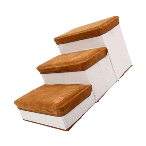 FRCOLOR Hundetreppe Leiter Zusammenklappbar Stabile Plattform für Einfachen Zugang Zur Couch für Hunde von FRCOLOR