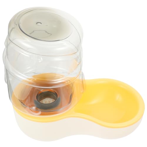 FRCOLOR Automatischer Wasserspender für Haustiere 1 Stück Katzentrinknapf Futternapf für Haustiere Pp-Material Sicher Tierbedarf Cremefarben/gelb von FRCOLOR