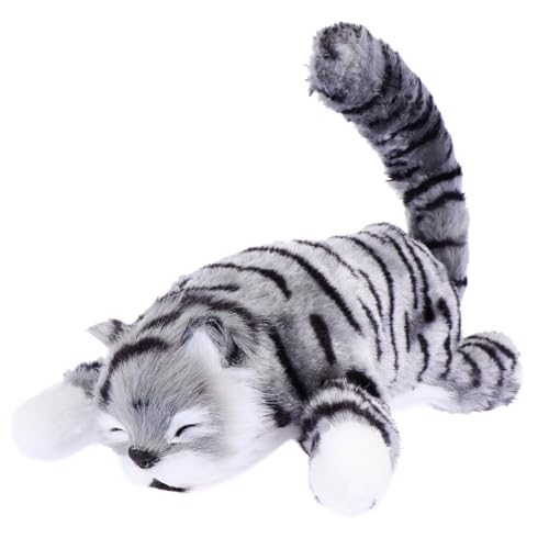 FRCOLOR 1Stück Elektrische Plüsch Katzenpuppe Graue Interaktive Katze mit Süßem Design für Batterie Perfektes für Katzenliebhaber und Plüschtier Fans von FRCOLOR
