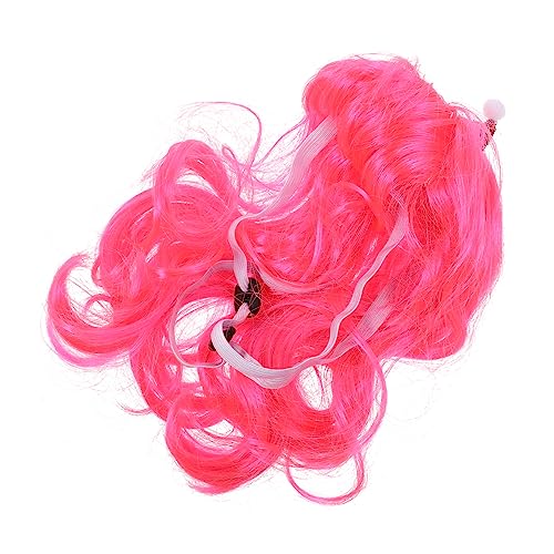 FRCOLOR 1stk Haustier Perücke Lustige Haustierperücke Kostümzubehör Für Hundeurlaub Welpenperücken Cosplay Kostüm Perücke Lockige Haustierperücke Ball Perücke Abschlussball Garn Gummiband von FRCOLOR
