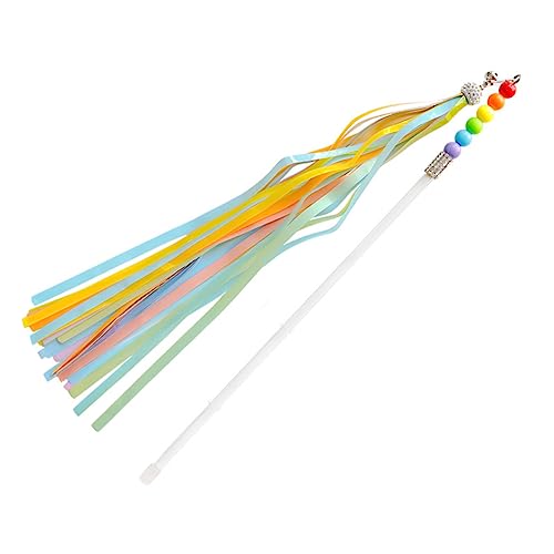 FRCOLOR 1stück Interaktives Katzen-Spielzeug Mit Regenbogen-tasseln Fairy Stick Für Junge Mädchen Und Katzen Für Partys Tänze Und Spiele von FRCOLOR