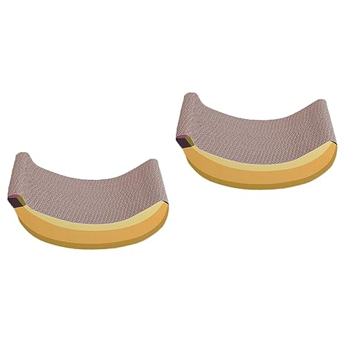 FRCOLOR 2 STK Banana Corrugated Cat Kratzbaum Kratzunterlage Aus Pappe Für Katzen Gebogener Katzenkratzer Katzengesicht Katzenkratzteppich Katzenkratzlounge Katze Kratzt Banane Katzenkiste FRCOLOR 2 STK Banana Corrugated Cat Kratzbaum Kratzunterlage Aus Pappe Für Katzen Gebogener Katzenkratzer Katzengesicht Katzenkratzteppich Katzenkratzlounge Katze Kratzt Banane Katzenkiste von FRCOLOR