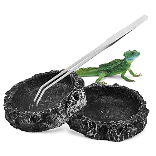 FRCOLOR Futternäpfe Aus Kunstharz für Schildkröten Große Kapazität Wasserbehälter für Reptilien mit Auslaufsicher für Reptilien von FRCOLOR