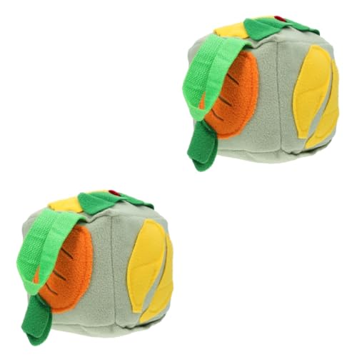 FRCOLOR 2 STK Hund fehlt Futterball Interaktive Futterdecke gefüllter Hasenplüsch Spielzeuge Spielzeugball auf Nahrungssuche Hundeschnüffelspielzeugball Haustier Trainingsball Spender von FRCOLOR