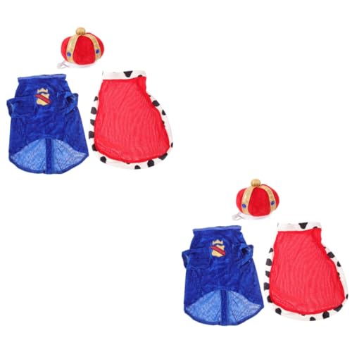 FRCOLOR 2 Sätze Haustierkleidung Mädchen-Outfits Welpenkostüm aus Stoff Welpenkleidung für Mädchen Jungenhemden Kleider Pet stilvoller Mantel Hund Tuch Krone Hut Zweiteiliger Anzug Shirt FRCOLOR 2 Sätze Haustierkleidung Mädchen-Outfits Welpenkostüm aus Stoff Welpenkleidung für Mädchen Jungenhemden Kleider Pet stilvoller Mantel Hund Tuch Krone Hut Zweiteiliger Anzug Shirt von FRCOLOR