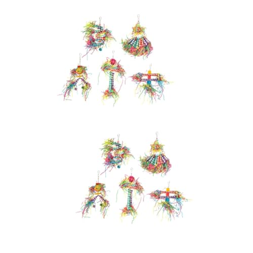 FRCOLOR 2 Sets Papageien-beißspielzeug-Set Vögel Schleifspielzeug Sicheres Spielzeug Für Papageien Sittiche Unzertrennliche Käfigversorgung Hängendes Kauspielzeug FRCOLOR 2 Sets Papageien-beißspielzeug-Set Vögel Schleifspielzeug Sicheres Spielzeug Für Papageien Sittiche Unzertrennliche Käfigversorgung Hängendes Kauspielzeug von FRCOLOR