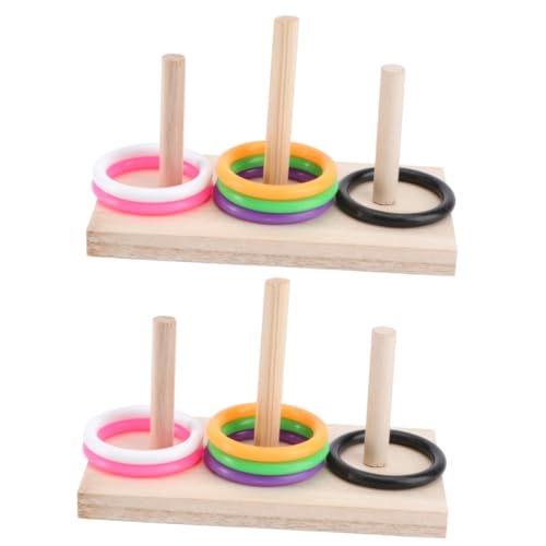 FRCOLOR 2sätze Papageien Spielzeug Interaktives Intelligenzspielzeug Für Vögel Zufällige Farben Aus Sicherem Naturholz Fördert Die Geistige Entwicklung Und Bewegung Von Papageien Und von FRCOLOR