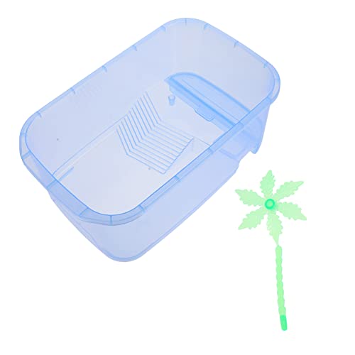 FRCOLOR 2 Sätze Schildkrötenbecken Kleintierkäfig Transparenter Eidechsenkäfig Reptilien Schlüpfen Amphibienbecken Für Haustiere Zuchtbecken Für Aquarien Plastik Essensbox Mini von FRCOLOR