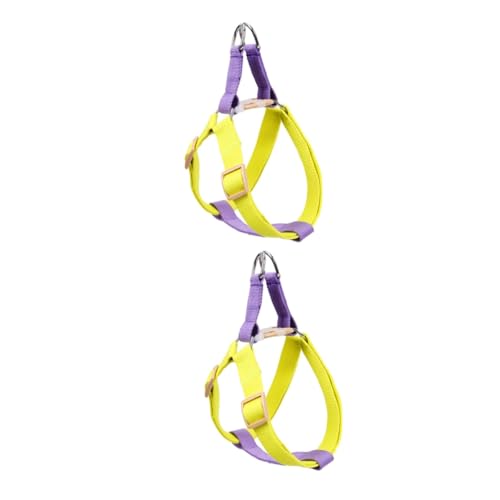 FRCOLOR 2 Stück Farbiges Hundegeschirr Verstellbares Haustierhalsband Gepolstertes Hundegeschirr Verstellbare Haustiergeschirre Reflektorweste D-Förmige Schnalle FRCOLOR 2 Stück Farbiges Hundegeschirr Verstellbares Haustierhalsband Gepolstertes Hundegeschirr Verstellbare Haustiergeschirre Reflektorweste D-Förmige Schnalle von FRCOLOR