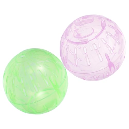 FRCOLOR 2 Stück Hamster Laufball Übungsball für Zwerghamster Meerschweinchen und Rennmäuse mit Belüftung für Mehr und Spaß Stressabbau von FRCOLOR