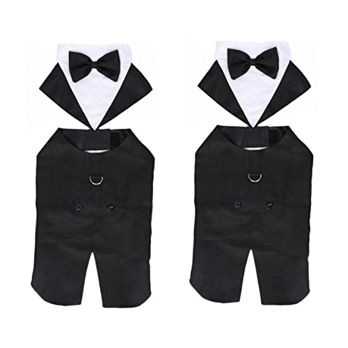FRCOLOR 2 Stück Hundefliege Hochzeitsoutfit Welpe Formeller Smokinganzug Für Hochzeitsfeiern Haustieranzug Knopfdesign Mode Haustierkleidung Hund Hochzeit Fliege Hemd FRCOLOR 2 Stück Hundefliege Hochzeitsoutfit Welpe Formeller Smokinganzug Für Hochzeitsfeiern Haustieranzug Knopfdesign Mode Haustierkleidung Hund Hochzeit Fliege Hemd von FRCOLOR
