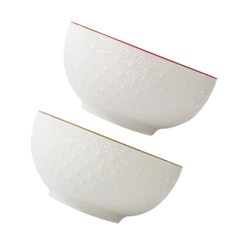 FRCOLOR Elegantes Und Robustes Salatschüssel-Set Aus Keramik 2-teilig Schüssel Für Obst Suppe Ramen Leicht Zu Reinigen von FRCOLOR
