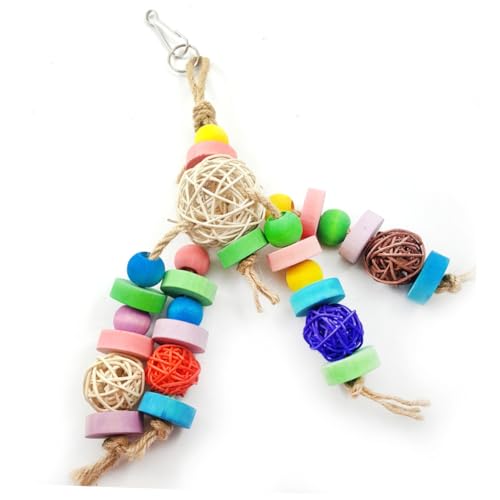 FRCOLOR 2stücke Rattanball Spielzeug Mit Bunten Holzklötzen Kauspielzeug Für Wellensittiche Nymphensittiche Und Andere Kleine Vögel Und Erkunden FRCOLOR 2stücke Rattanball Spielzeug Mit Bunten Holzklötzen Kauspielzeug Für Wellensittiche Nymphensittiche Und Andere Kleine Vögel Und Erkunden von FRCOLOR