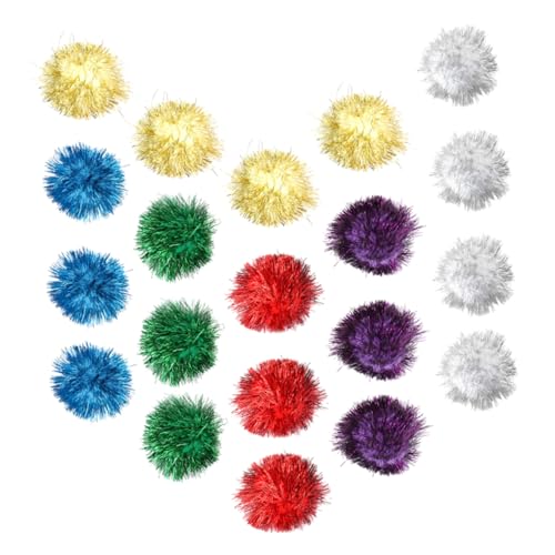 FRCOLOR 20stücke Katzen Spielzeug Goldglitter Bälle Für Katzen Interaktive Ballform Spielzeuge Gesundheit Und Aktivität Zufällige Farben FRCOLOR 20stücke Katzen Spielzeug Goldglitter Bälle Für Katzen Interaktive Ballform Spielzeuge Gesundheit Und Aktivität Zufällige Farben von FRCOLOR