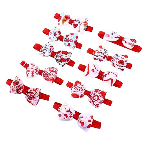 FRCOLOR 20 STK Haustier Fliege Welpenhalsband Welpen Zubehör Binden Verstellbarer Kragen Valentinstag Tierbedarf Haustierhalsband Zum Valentinstag Haustierhalskette Amor Schleife Der Hund von FRCOLOR