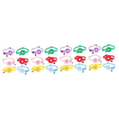FRCOLOR 24 STK Blumenhalsband für Haustiere Blumenkette Kristalldekor für Welpen verstellbares Haustierhalsband kleine hundehalskette Bowknot-Halsband für Haustiere Halsring pp FRCOLOR 24 STK Blumenhalsband für Haustiere Blumenkette Kristalldekor für Welpen verstellbares Haustierhalsband kleine hundehalskette Bowknot-Halsband für Haustiere Halsring pp von FRCOLOR