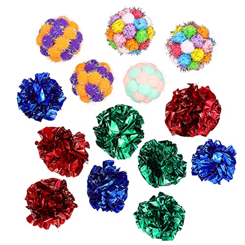 FRCOLOR 25 STK Plüschspielzeugball Geräuschspielzeug Glänzende Knisterkugel Bälle, Katzenspielzeug -plüsch Sound Toys Knisterbälle Für Katzen Katze Plüschbälle Plastik Bommel Blitz FRCOLOR 25 STK Plüschspielzeugball Geräuschspielzeug Glänzende Knisterkugel Bälle, Katzenspielzeug -plüsch Sound Toys Knisterbälle Für Katzen Katze Plüschbälle Plastik Bommel Blitz von FRCOLOR