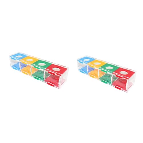 FRCOLOR Puzzle-Spielzeug 2Er-Box Spielzeug für Vögel Lernspielzeug Spielzeug zur Vogelsuche Vogelspielzeug Spielzeuge Kauspielzeug für Papageien Münzetui für Papagei Farbtrennung Münzbox von FRCOLOR