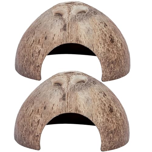 FRCOLOR 2Pcs Coconut Hideout House adorable reptile hideout terrarium reptile cave decorative reptile hideout decorative reptile shelter reptile supplies coconut shell animal Accessories FRCOLOR 2Pcs Coconut Hideout House adorable reptile hideout terrarium reptile cave decorative reptile hideout decorative reptile shelter reptile supplies coconut shell animal Accessories von FRCOLOR