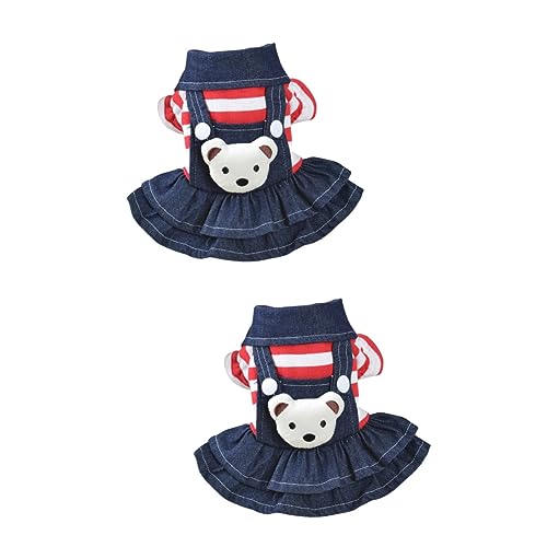 FRCOLOR 2st Hundebekleidung Blusenträger Hawaiianisches Kostü Hunde-Denim Mittleres Hundekleid ädchenkleidung Hawaiianisches Kleid Gestreifter Hundemädchenrock Jeanskleid Die Katze Shirt FRCOLOR 2st Hundebekleidung Blusenträger Hawaiianisches Kostü Hunde-Denim Mittleres Hundekleid ädchenkleidung Hawaiianisches Kleid Gestreifter Hundemädchenrock Jeanskleid Die Katze Shirt von FRCOLOR