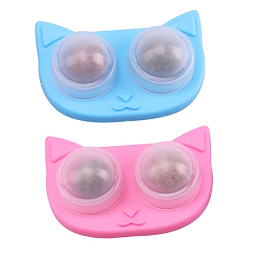 FRCOLOR 2St Katze Katze Leckereien für Katzen Katzenminze-Spielzeug rosa Süßigkeiten Twerking-Spielzeug Spielzeuge Snack für Haustierkatzen essbare Katzenkugeln Ernährung Süssigkeit von FRCOLOR