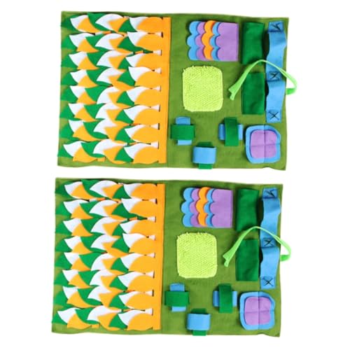 FRCOLOR 2St Trainingsmatte für Haustiere schnüffelmatte für Hunde Lernspielzeug Welpe Spielzeuge Futterunterlage für Haustiere Haustier-Puzzle-Matte füttern Hündchen Schale Matte Tuch FRCOLOR 2St Trainingsmatte für Haustiere schnüffelmatte für Hunde Lernspielzeug Welpe Spielzeuge Futterunterlage für Haustiere Haustier-Puzzle-Matte füttern Hündchen Schale Matte Tuch von FRCOLOR