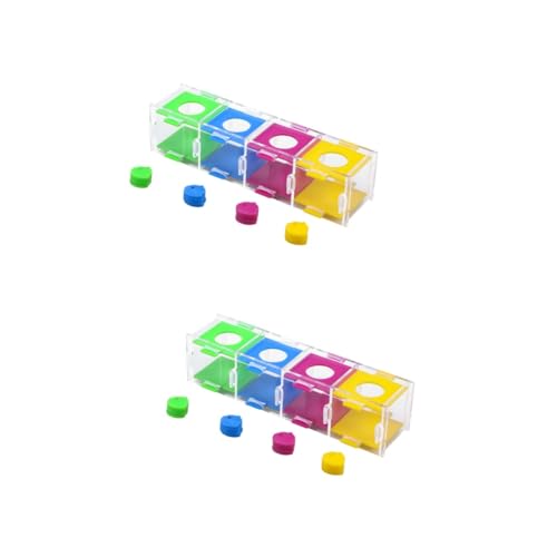 FRCOLOR 2er-Box Pädagogisches Spielzeug Für Vögel Papageien-intelligenzspielzeug Vogel-aktivitätsspielzeug Vogel-Intelligenz-Spielzeug Lernspielzeug Für Papageien Nahrungssuche Puzzle von FRCOLOR