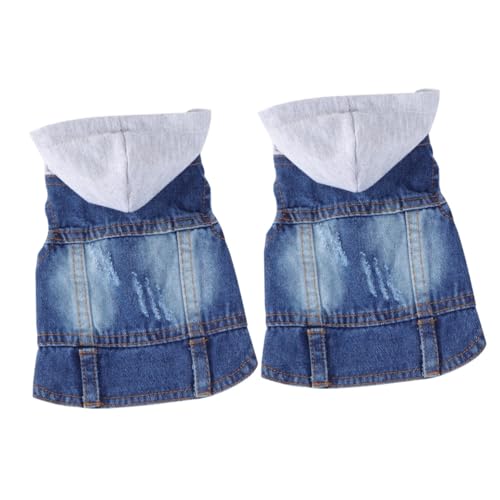 FRCOLOR 2St Jeansmantel für Hunde Jeansjacke für Hunde hundemantel Dog Raincoat weißes gebrauchte Kleidung gestrickte Mützenkleidung Haustier- - mit Hut Pyjama FRCOLOR 2St Jeansmantel für Hunde Jeansjacke für Hunde hundemantel Dog Raincoat weißes gebrauchte Kleidung gestrickte Mützenkleidung Haustier- - mit Hut Pyjama von FRCOLOR