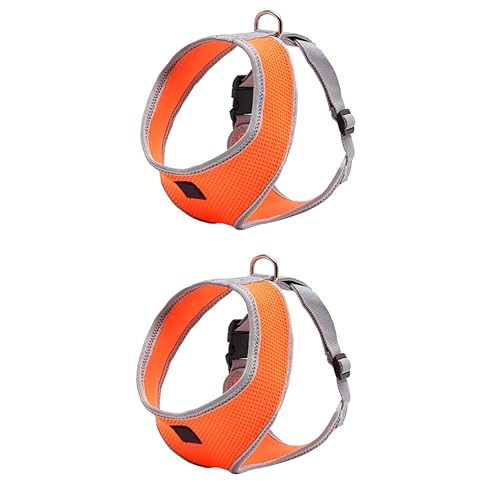 FRCOLOR 2 Stück Verstellbare Bequeme Gepolsterte Weste Für Haustiere Welpenhalsband Für Hunde Orange Größe FRCOLOR 2 Stück Verstellbare Bequeme Gepolsterte Weste Für Haustiere Welpenhalsband Für Hunde Orange Größe von FRCOLOR