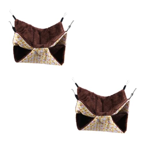 FRCOLOR 2stücke Pet Hammock Für Kleine Haustiere Doppel-Layer Hängematte Für Hamster Und Eichhörnchen Gelb Bequemes Schlafbett Mit Einfacher Anbringung Und Pflege Für Käfige Und FRCOLOR 2stücke Pet Hammock Für Kleine Haustiere Doppel-Layer Hängematte Für Hamster Und Eichhörnchen Gelb Bequemes Schlafbett Mit Einfacher Anbringung Und Pflege Für Käfige Und von FRCOLOR